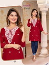 Parul By Aanchi Rayon Embroidery Short Kurtis Wholesale Price In Surat